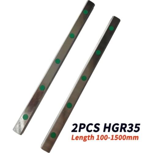 2pc 100 -1500mm HGR35 Square Linear Guide Rail for HIWIN Slide Block Carriages HGH35CA HGW35CC HGW35HA CNC Router Engraving
