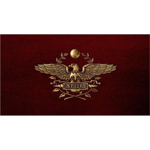 2x3ft/3x5ft/4x6ft SPQR Roman Empire Senate and People of Rome Flag Decorations banner for Home flag