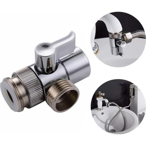 3-Way Shower Diverter Valve, Rustproof Shower Head Adapter for Shower Arm Mounted for Toilet Bidet Shower Kitchen