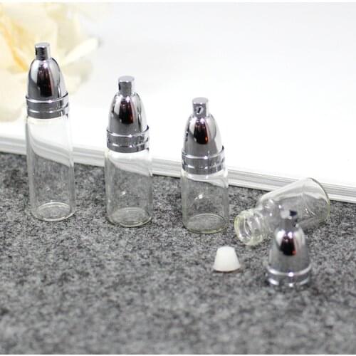 4PCS Glass Bottle Pendant Wish Secret Keep Small Bottle Pendants Women Gift Jewelry Findings