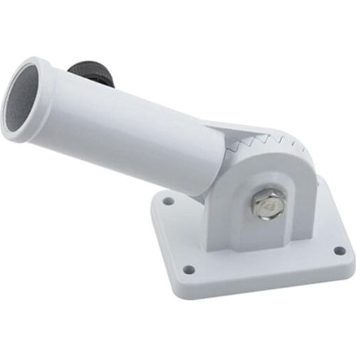 Aluminum White Adjustable Wall Mount Flagpole Holder Flagpole Bracket Stand Duty For Rust Flags Diameter Windsock Practical Base