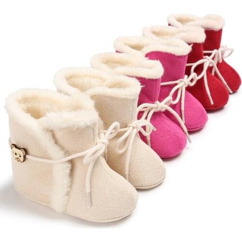 Infant Shoes Baby Snow Boots Lovely Girls Boots 2020 New Baby Boys Shoes Winter Prewalker Toddler First Walkers