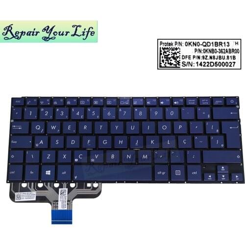 Brazilian Backlit Keyboard For ASUS ZenBook UX301 UX301LN UX301LG UX301LA Brazil Notebook Keyboard Light 0KNB0-362ABR00 362BBR