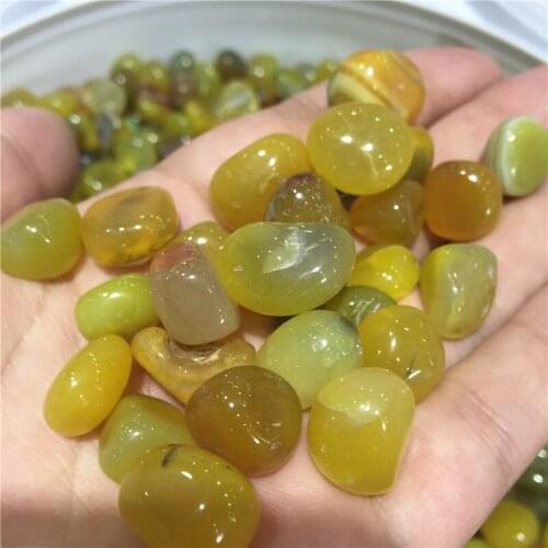 100g natural Yellow agate crystal tumbled stone particles Gemstone mineral chip natural point Beads Chakra Healing Decorations
