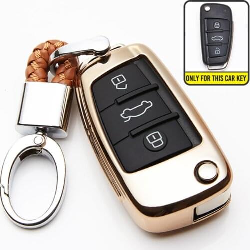 TPU Car Key Cover Case For Audi A1 S1 A3 S3 A4 A6 RS6 TT Q3 Q7 2005 2006 2007 2008 2009-2013 A4 Cabriole Allroad R8 S6 SQ5 RS4