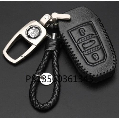 Suitable for Peugeot 408 301/308/508/2008/3008 4008 5008 car key cover leather shell buckle