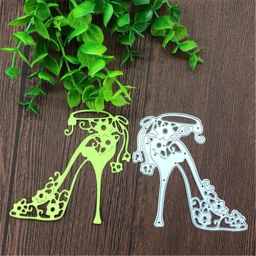 Flower high-heeled shoes Metal cutting dies Scrapbook card paper craft home decoration embossing stencil cutter
