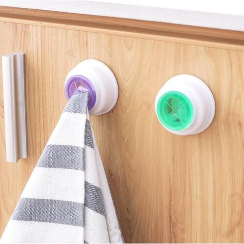1PC Towel Holder Sucker Wall Window Bathroom Tool Convenient Kitchen Storage Hooks Washing Cloth Hanger Rack Kitchen Accessories