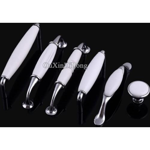 Elegant 20PCS European Style Kitchen Door Furniture Handles Ceramic Cupboard Wardrobe Drawer Wine Cabinet Pulls Knobs & Handles