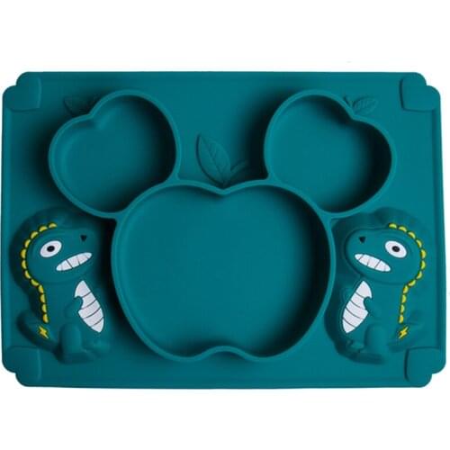 HOT Baby Silicone Dinner Plates Infant Training Complementary Food Bowls Anti-Falling Suction Bowls Tableware