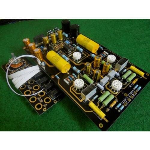 Hi-Fi 12au7 12ax7 Tube Pre-Amplifier PCB Board Perfect Reference Elvis SL-1 circuit T0041