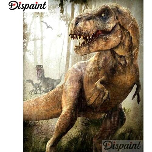 Dispaint Full Square/Round Drill 5D DIY Diamond Painting "Animal dinosaur" Embroidery Cross Stitch 3D Home Decor A10603