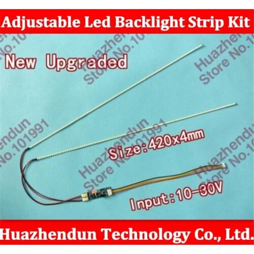 5pcs/lot 420mm Adjustable brightness led backlight strip kit,Update 18.5inch wide monitor LCD ccfl panel to LED backlight