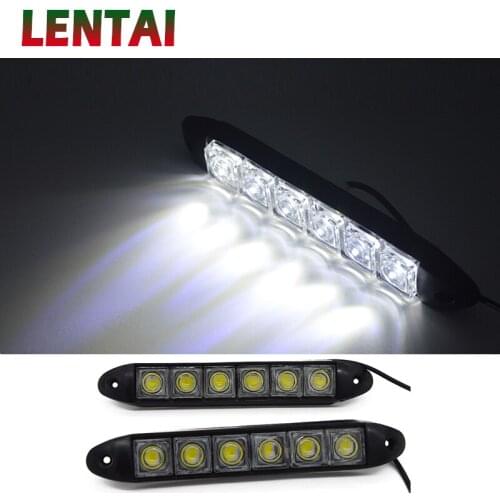 LENTAI 1Set 6 LED Car Daytime Running Lights DRL Fog Lamp For BMW E46 E60 Ford focus 2 Mazda 3 Volkswagen Polo Golf 4 Skoda