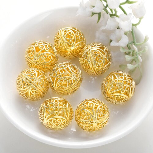 Metal Hollow Spacer Sweater Chain Gold Beads for Costume Jewelry Diy Accessories Materials Wholesale Gold-Plated Handmade