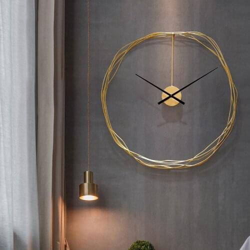 Nordic Minimalist Light Luxury Clock Simple Modern Living Room Art Clock Creative Dining Room Wall Decoration Wall Clock