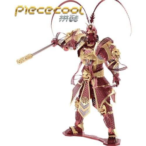 MMZ MODEL Piececool 3D metal puzzle Monkey King Wukong Assembly metal Model kit DIY 3D Laser Cut Model puzzle toy gift for adult