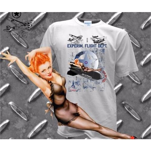 T-Shirts Fashion 2019 new Summer Novetly Printed T-Shirt PIN UP Pilot Fliegershirt Flugzeug Luftwaffe Airforcedress Tee