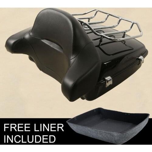 Motorcycle Chopped Trunk Luggage Rack Backrest For Harley Touring Tour Pak FLHR FLHX FLTR 2014-2018