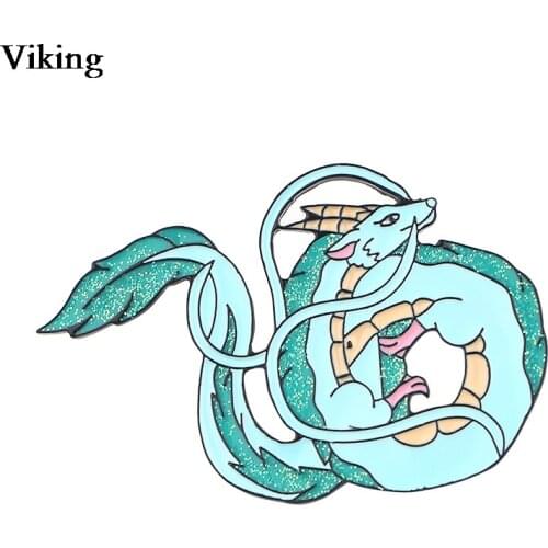 Cartoon Dragon Badge Cool Brooches Lapel Pins Collar Pins Badges Backpack Hat Pins Clothing Brooches Unisex Jewelry G0812