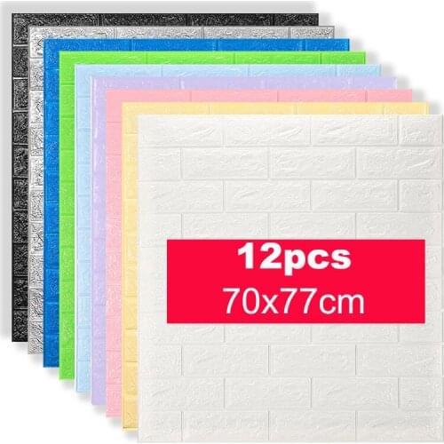 3D Wall Stickers Imitation Brick Bedroom Decor Panel Self-adhesive Wallpaper for Living Kitchen Home TV Backdrop Room Decoration