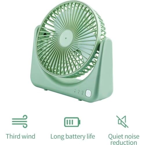 USB Desktop Fan Mini Personal Desk Cooler Cooling Silent Quiet 3 Gears Portable Mini 360 for Office Home Table Fan Ventilador