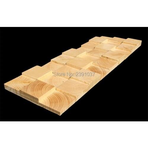 Brand New wood mosaic tiles home wall decoration material 3D panels wood mosaic tile 1 Box (11sheet) Cover 1 square meters