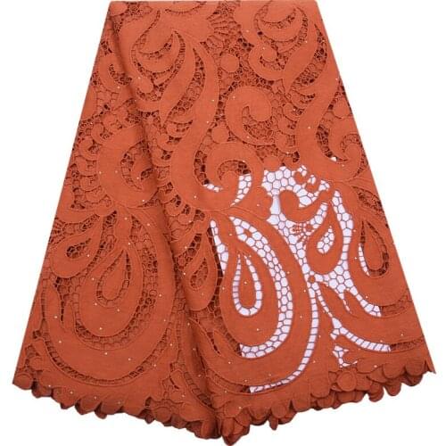 Latest Guipure Lace Embroiderey African Cord Lace Fabric 2020 High Quality Nigeria Lace Fabric For Wedding Y1818