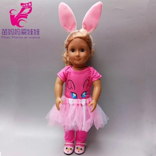 17inch baby Doll rabbit clothes pants skirt 18 inch american dolls clothes trousers outfit children new year gift
