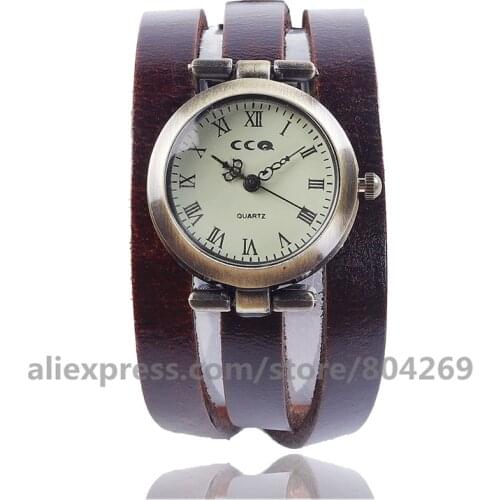 Wholesale Fashion Women Long Leather Watches Analog Quartz Dress Wrap Around Wrist Watches 920057