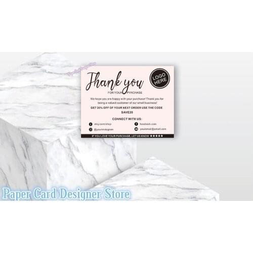 Personalize Etsy Thank You Card Shop Thank You Cards Business Thank You Card Template Thank You For Shopping Notes For Esty