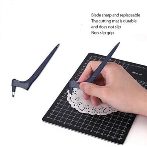 Cut Tools 360 Degree Rotating Cutting Blade Stainless Steel Knives,Handhled Paper-Cutting Tool with Cutter Heads and Engraving