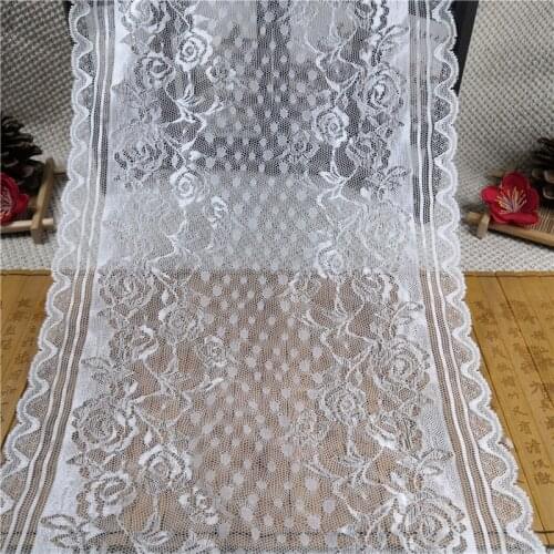 RR1460 beautiful flowers stretch 21cm broad lace trim for women sexy lingerie 2020underwear