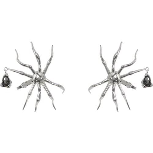Jewelry silver tassel spider ear clip female earring without ear hole simple temperament ear bone clip ear jewelry