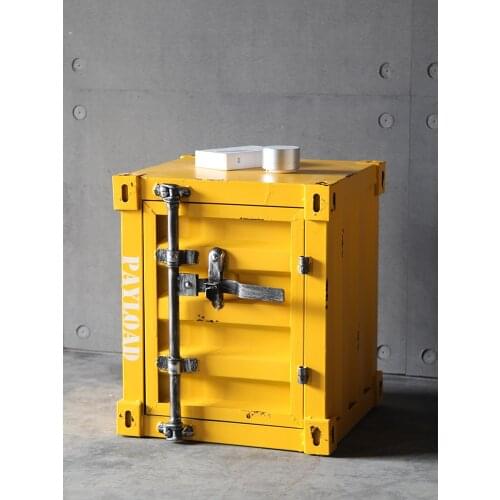 Industrial Style Locker Wrought Iron Container Bedside Table Cabinet With Lock Creative Bedside Cabinet Small Storage Cabinet