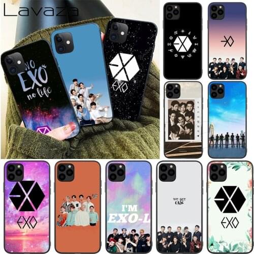 Lavaza EXO band k-pop kpop Silicone Soft Case for iPhone 12 Mini 11 Pro XS Max XR X 8 7 6 6S Plus 5 5S SE