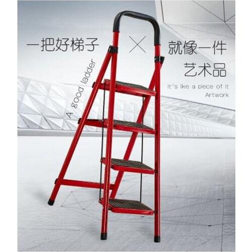 Folding Step Stool Outdoor Fishing Chair Beach Step Stool Rescuing Ladder 5kg Household Portable Steel Collapsed Step Ladder