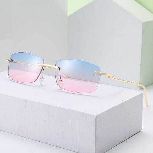 Retro Cut-edge Sunglasses Women Personality Metal Glasses