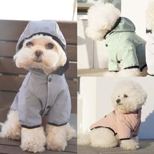 5 Sizes Pets Raincoats Reflective Rain Coat Portable Hooded Poncho Waterproof Jacket Fashion Outdoor Breathable Puppy Clothes