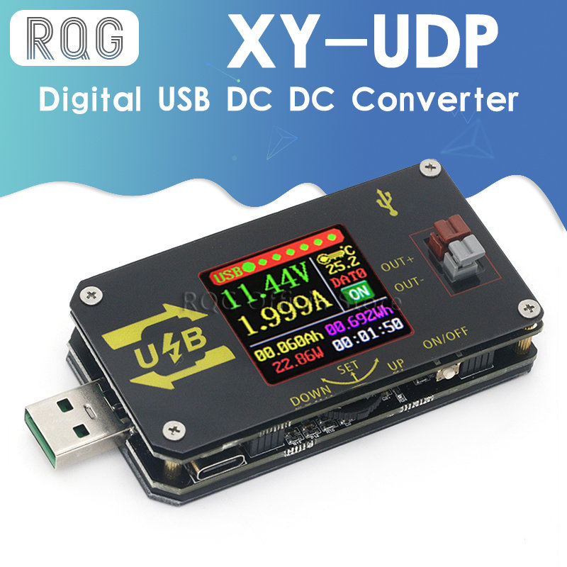 XY-UDP Digital USB DC DC Converter CC CV 0.6-30V 5V 9V 12V 24V 2A 15W Power Module Desktop Adjustable Regulated power supply
