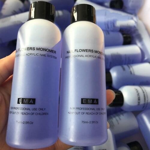 2.5 OZ EMA Acrylic Liquid Monomer 75ml Carve Extension for Acrylic Powder 3-5min Manicure Build Nail Acrylictips Nails Gel Tool