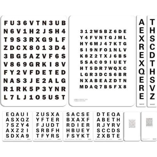 10Pcs Vision Training Letter Digit Shapes Card Children Prevention Myopia