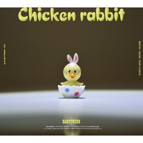 12PCS 3cm Exquisite and lovely japanese paradise new role rabbit and chicken ornament model