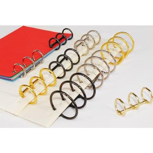 2pcs Metal 3 Rings Binder Notebook Hinged Rings Album Spiral Binder Rings Loose Leaf Circle Binding Clip Scrapbook Accessories