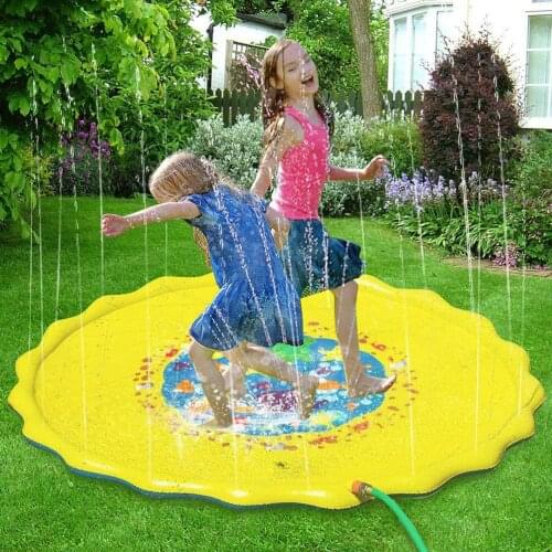 200 cm Inflatable Spray Water Cushion Summer Kids Play Water Mat Lawn Games Pad Sprinkler Play Toys Outdoor Tub Swiming Pool Toy