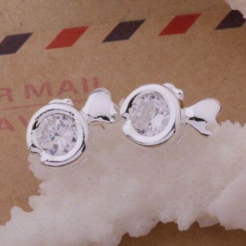 AE388 Trendy wholesale earrings , fashion jewelry , gold fish inlaid stone /bppakgwa bqcakhja