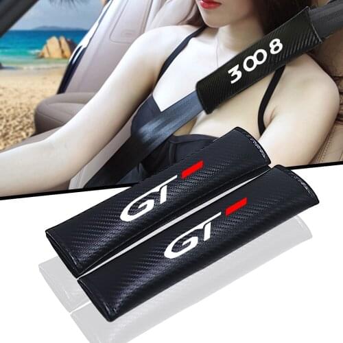 Auto parts carbon fiber Neck protection in the car For Peugeot GT 3008 accessories