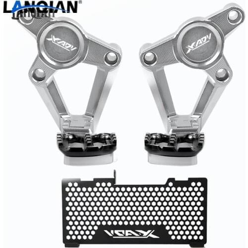 For Honda XADV X ADV 750 2017 2018 motorcycle Rearsets Foot Pegs Footpeg Rear Brake Shift radiator grille guard protector Set