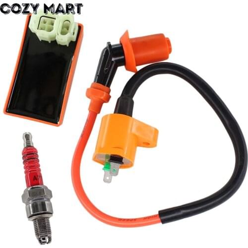 Racing Performance 6 pin AC CDI + Ignition Coil + Spark Plug For GY6 50cc 125cc 150cc Scooter ATV Go Kart Moped Dirt bike
