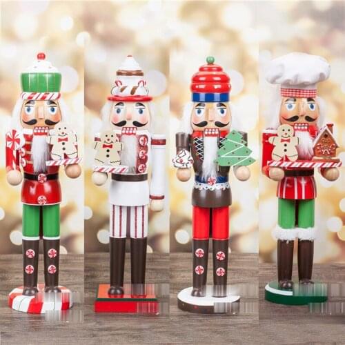 Free shipping Action & Toy 38cm Gingerbread Chef Nutcracker Puppet Combination Children Christmas Toys Gift HT125